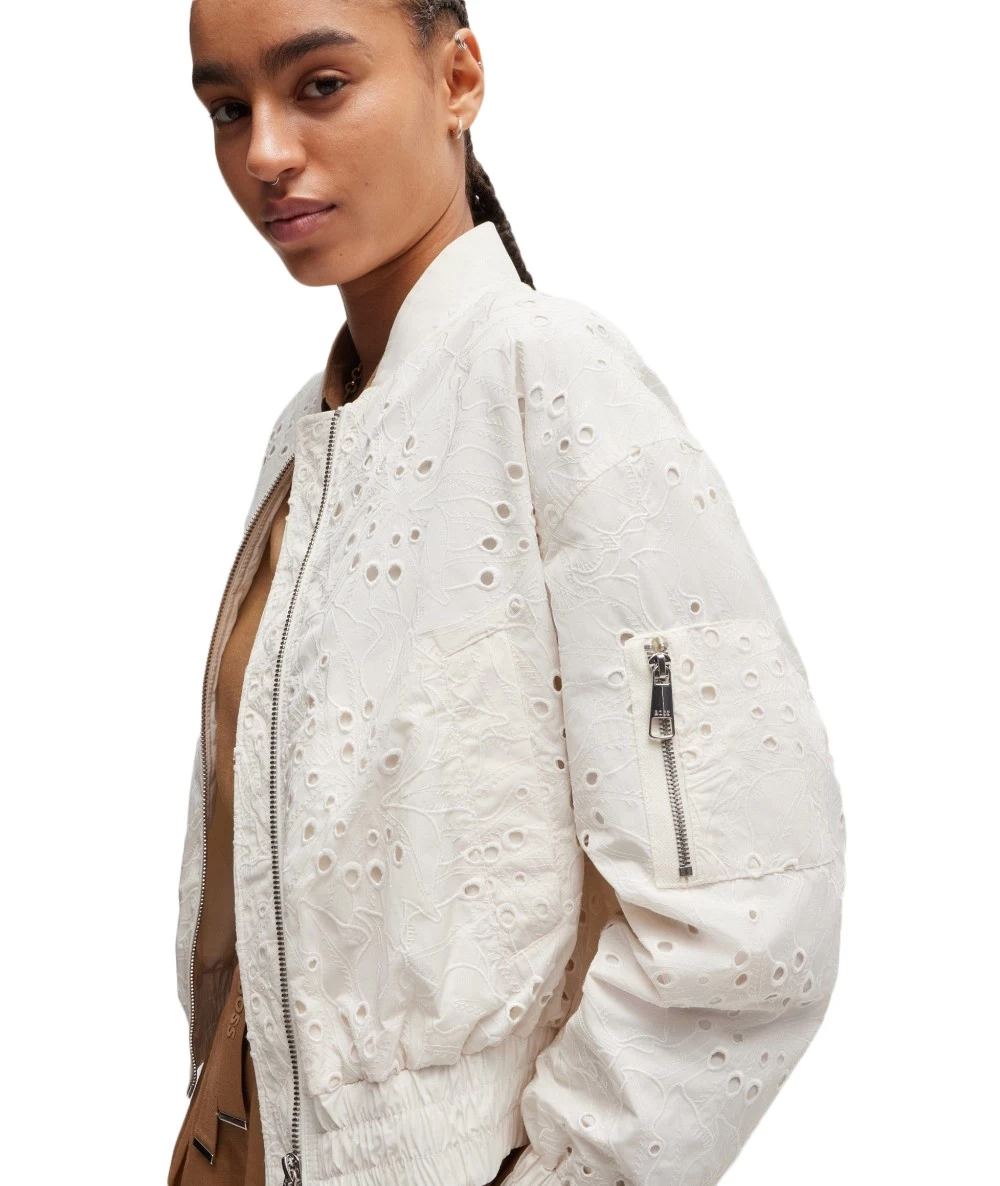 BOSS Γυναικείο μπουφάν κεντημένο bomber. 5