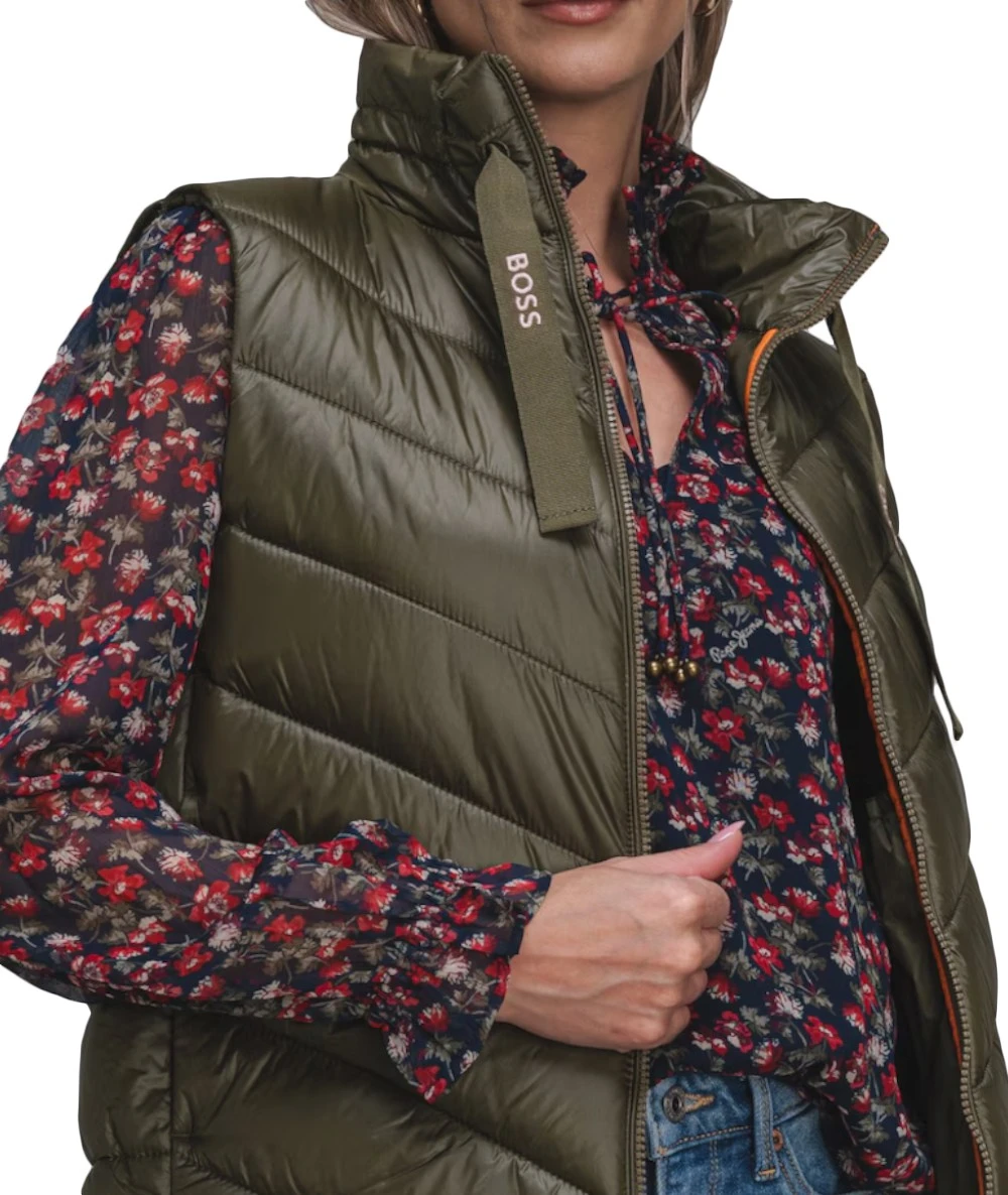BOSS C Palassiny Κοντό Γυναικείο Αμάνικο Puffer Μπουφάν 2