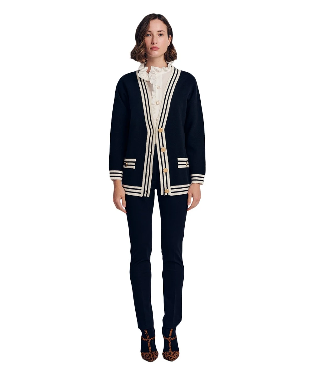 FOREL Γυναικεία Πλεκτή Ζακέτα Με Ρίγα. 2