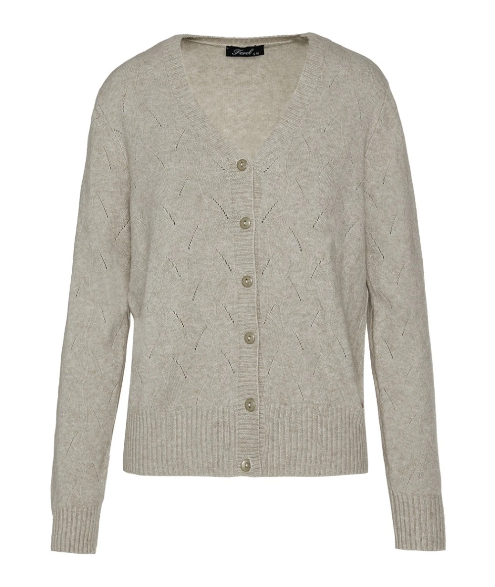 FOREL Γυναικεία Πλεκτή Ζακέτα Με Ιδιαίτερη Πλέξη. 1