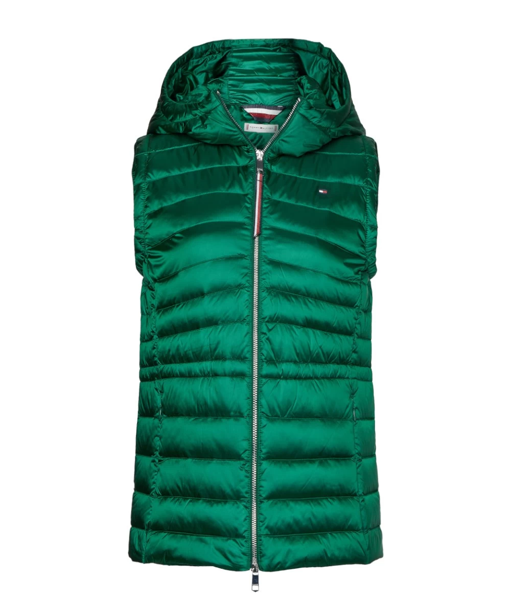 Tommy Hilfiger Κοντό Γυναικείο Αμάνικο Puffer Μπουφάν 1