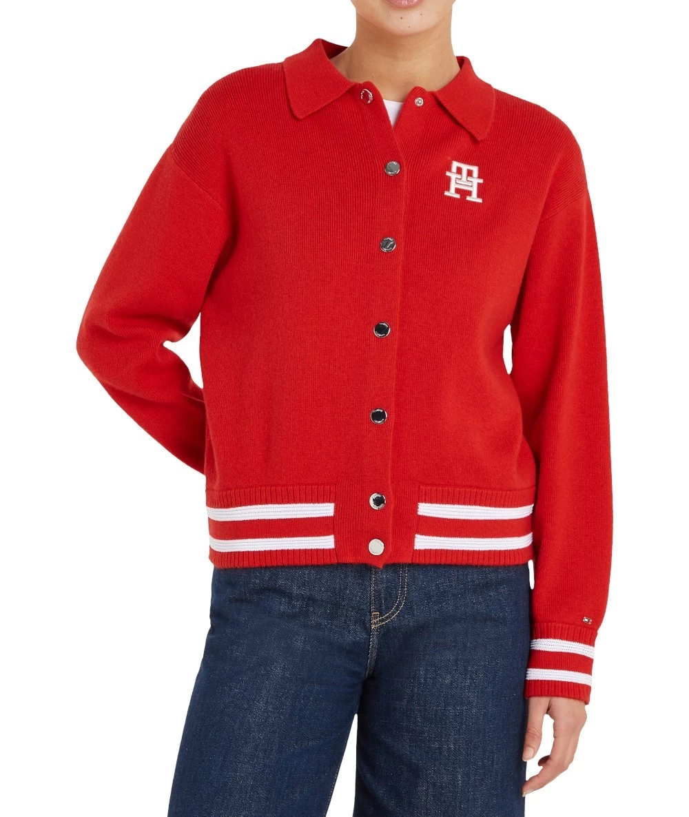 Tommy Hilfiger Women's Varsity Polo Collar Jacket 1
