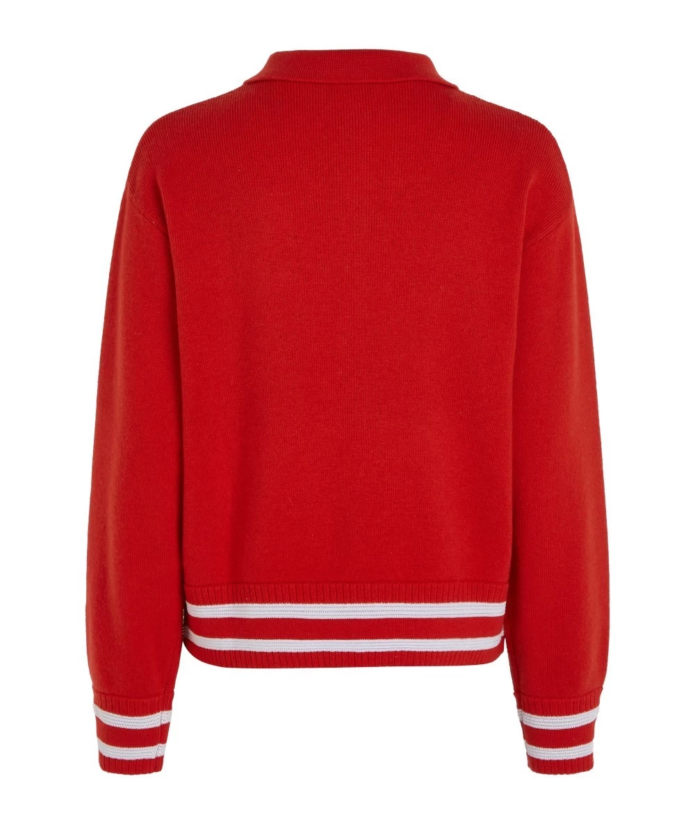 Tommy Hilfiger Women's Varsity Polo Collar Jacket 6