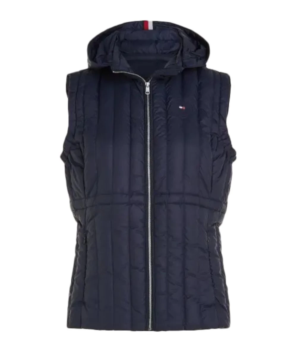 Tommy Hilfiger Women's Quilted Sleeveless Hooded Jacket. 6
