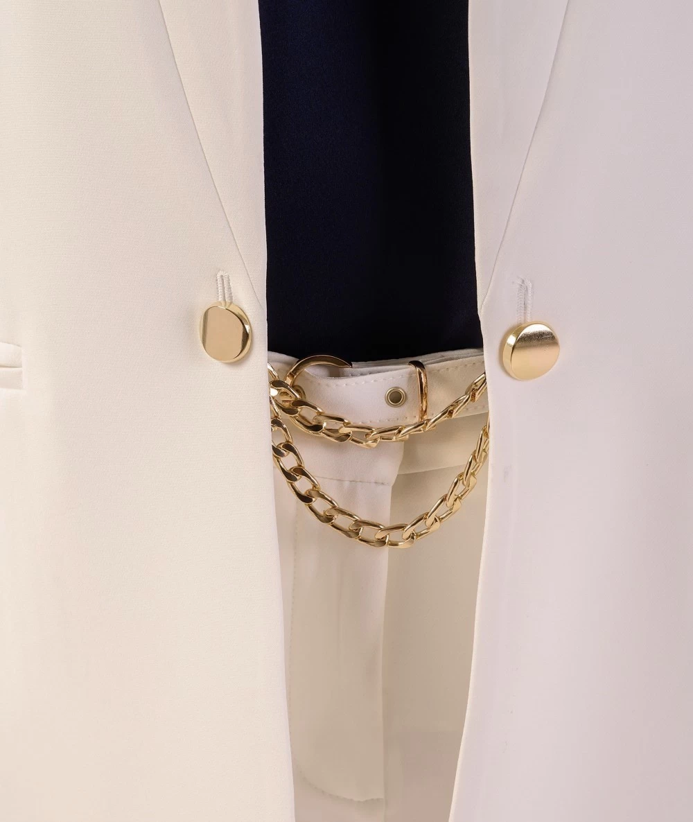 DERPOULI Γυναικείο Μπλέιζερ Κουστούμι. 4