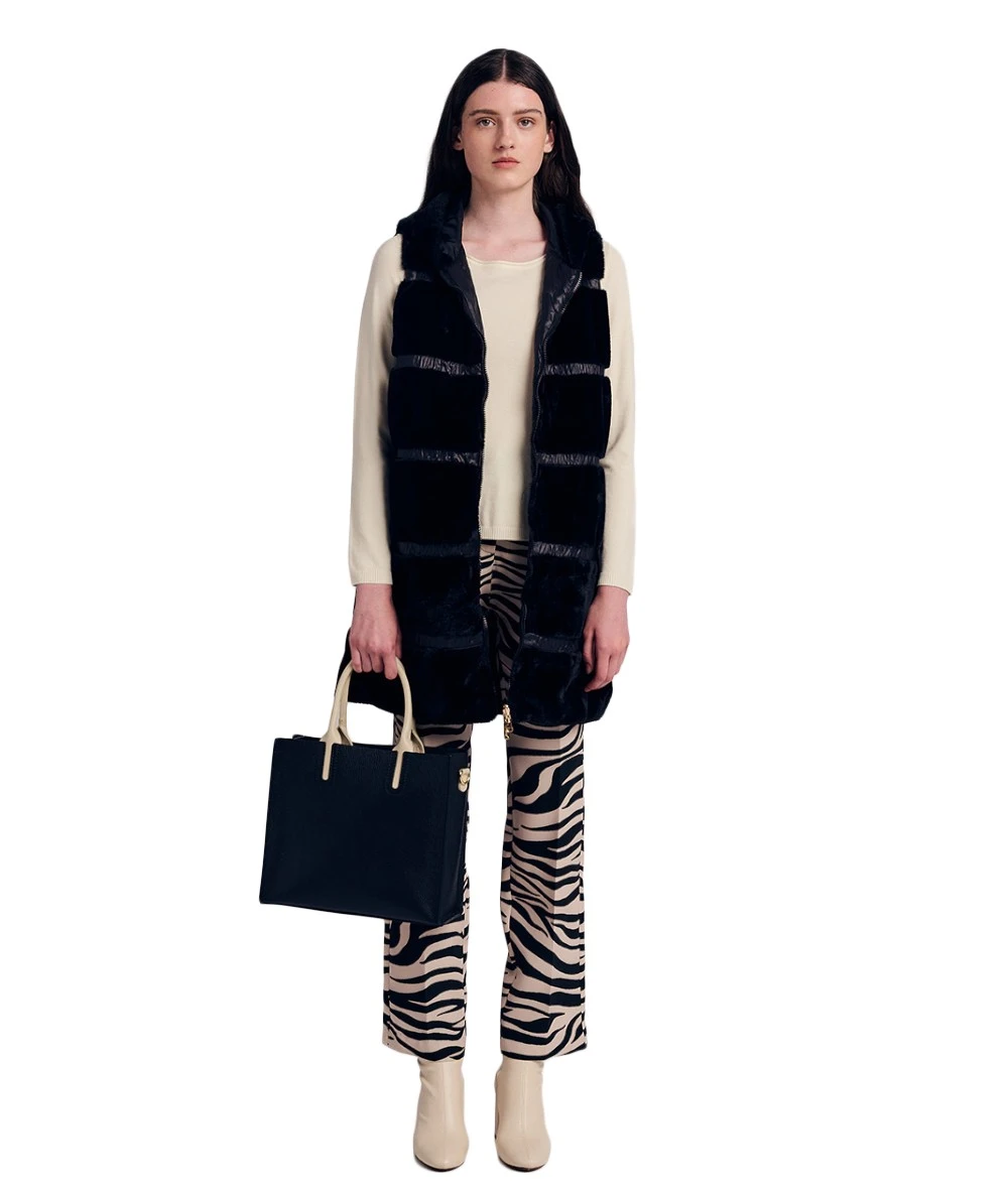 FOREL Γυναικείο Αμάνικο Μπουφάν Με Γούνα. 4