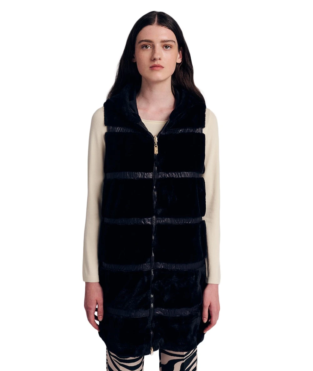 FOREL Γυναικείο Αμάνικο Μπουφάν Με Γούνα. 1