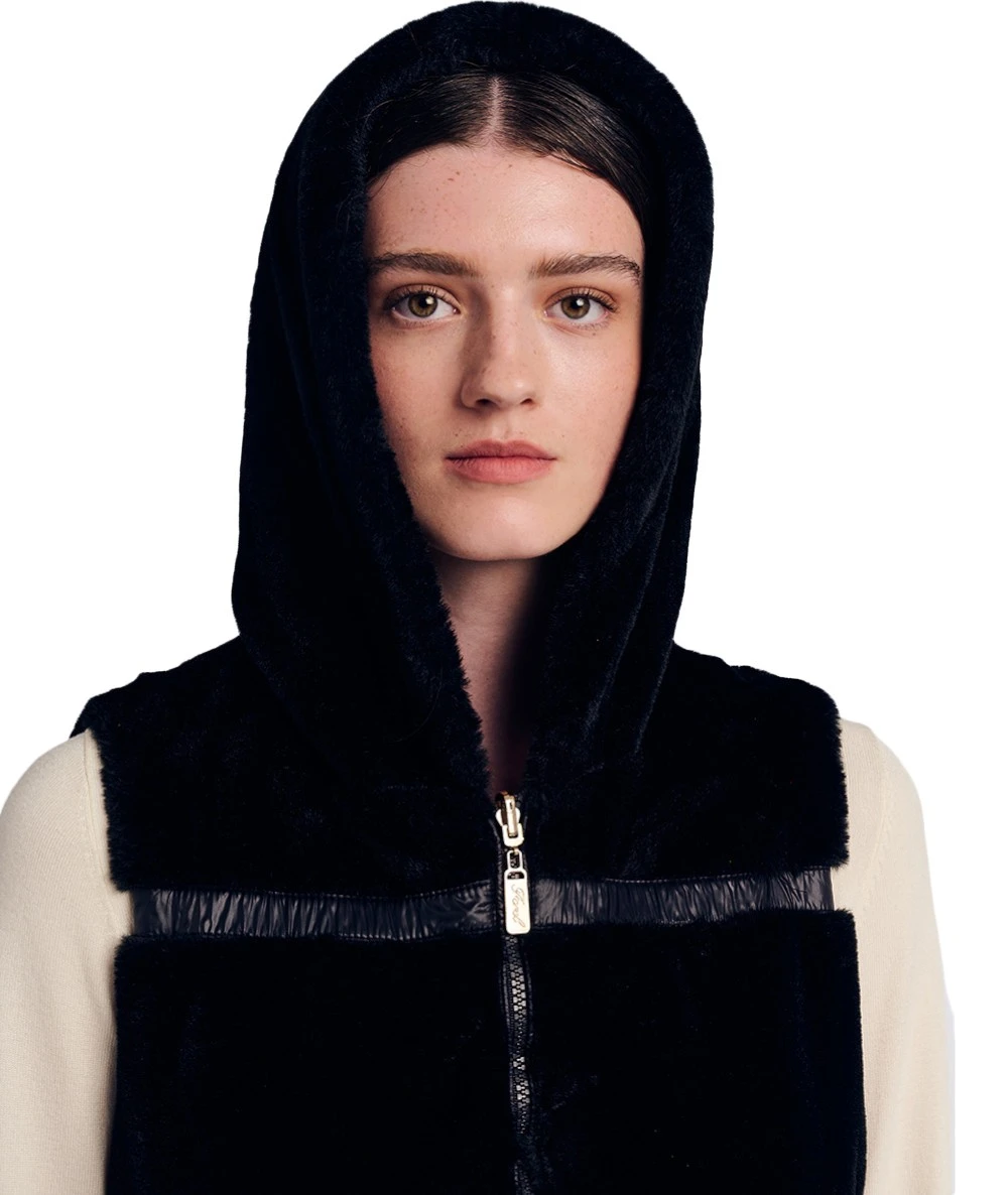 FOREL Γυναικείο Αμάνικο Μπουφάν Με Γούνα. 3