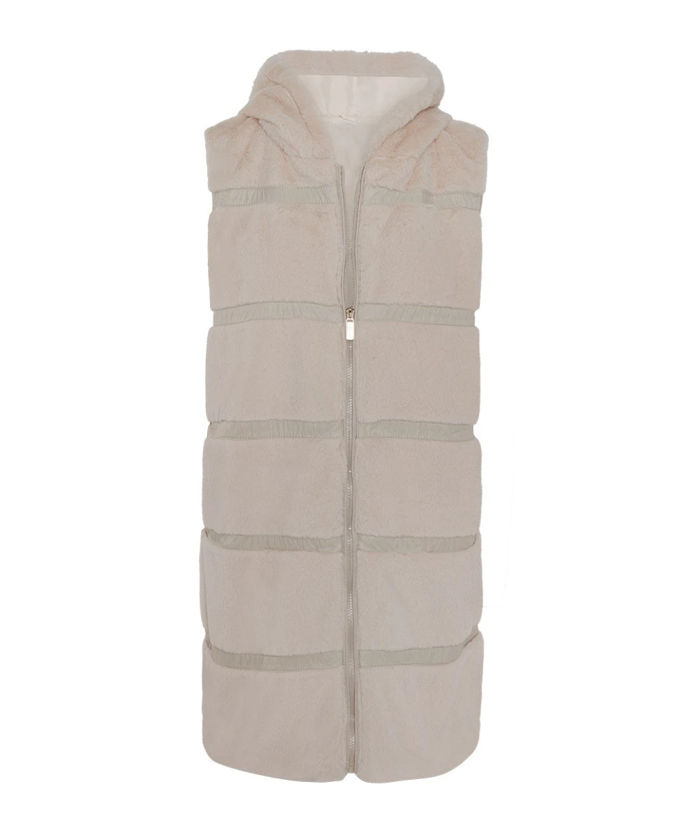 FOREL Γυναικείο Αμάνικο Μπουφάν Με Γούνα 1