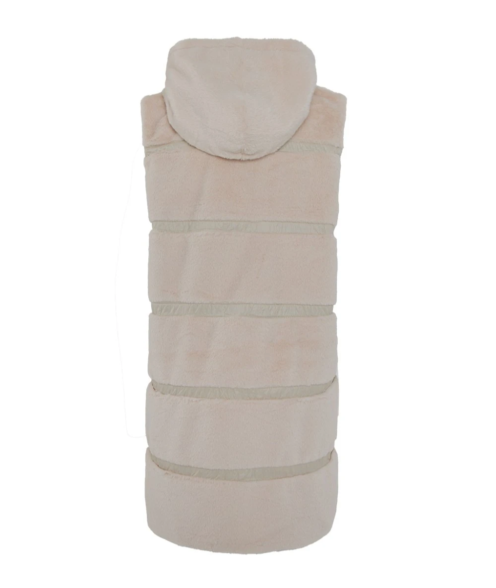 FOREL Γυναικείο Αμάνικο Μπουφάν Με Γούνα 2