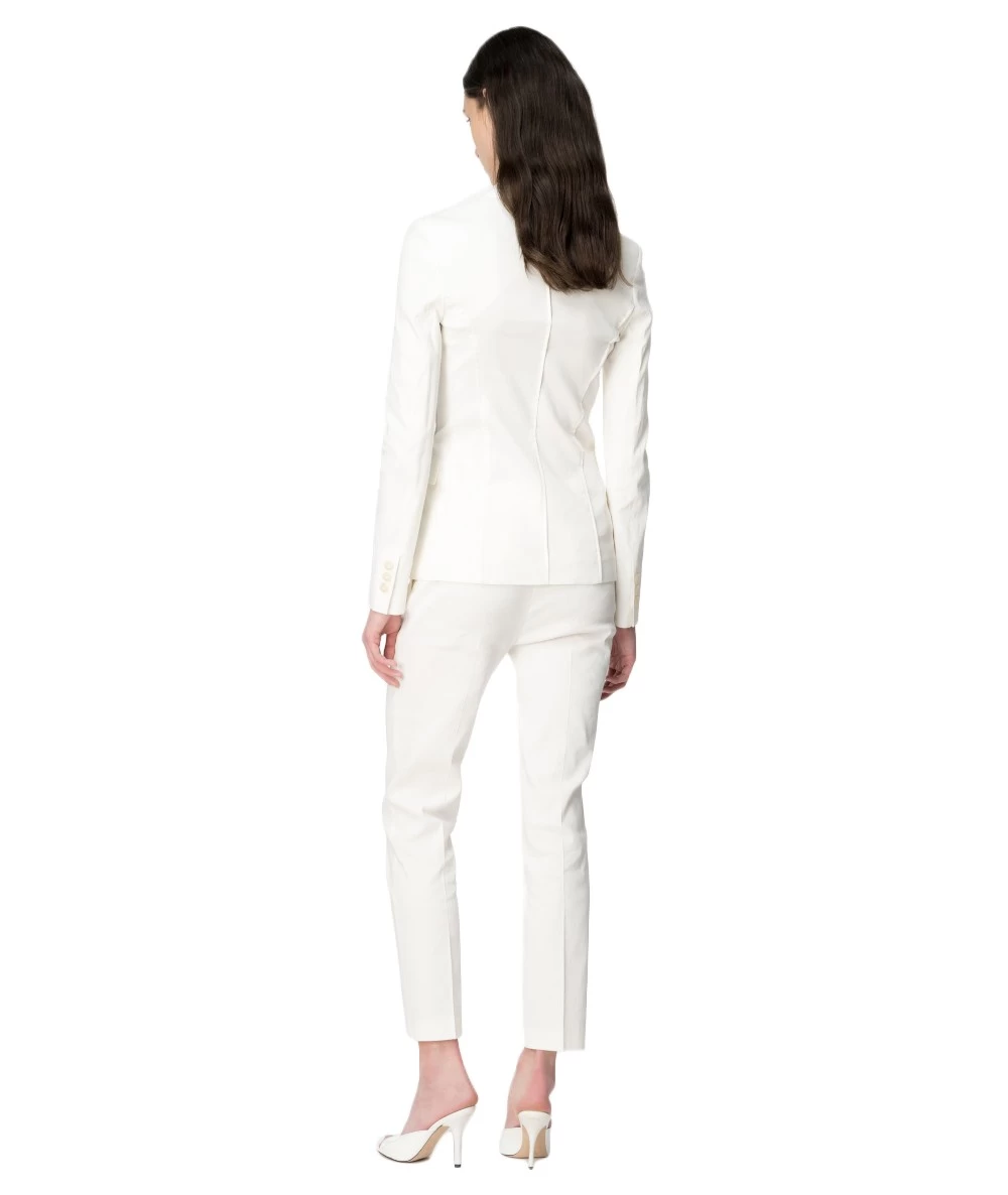 PINKO Women's Long Sleeve Blazer Suit made of linen fabric. 2