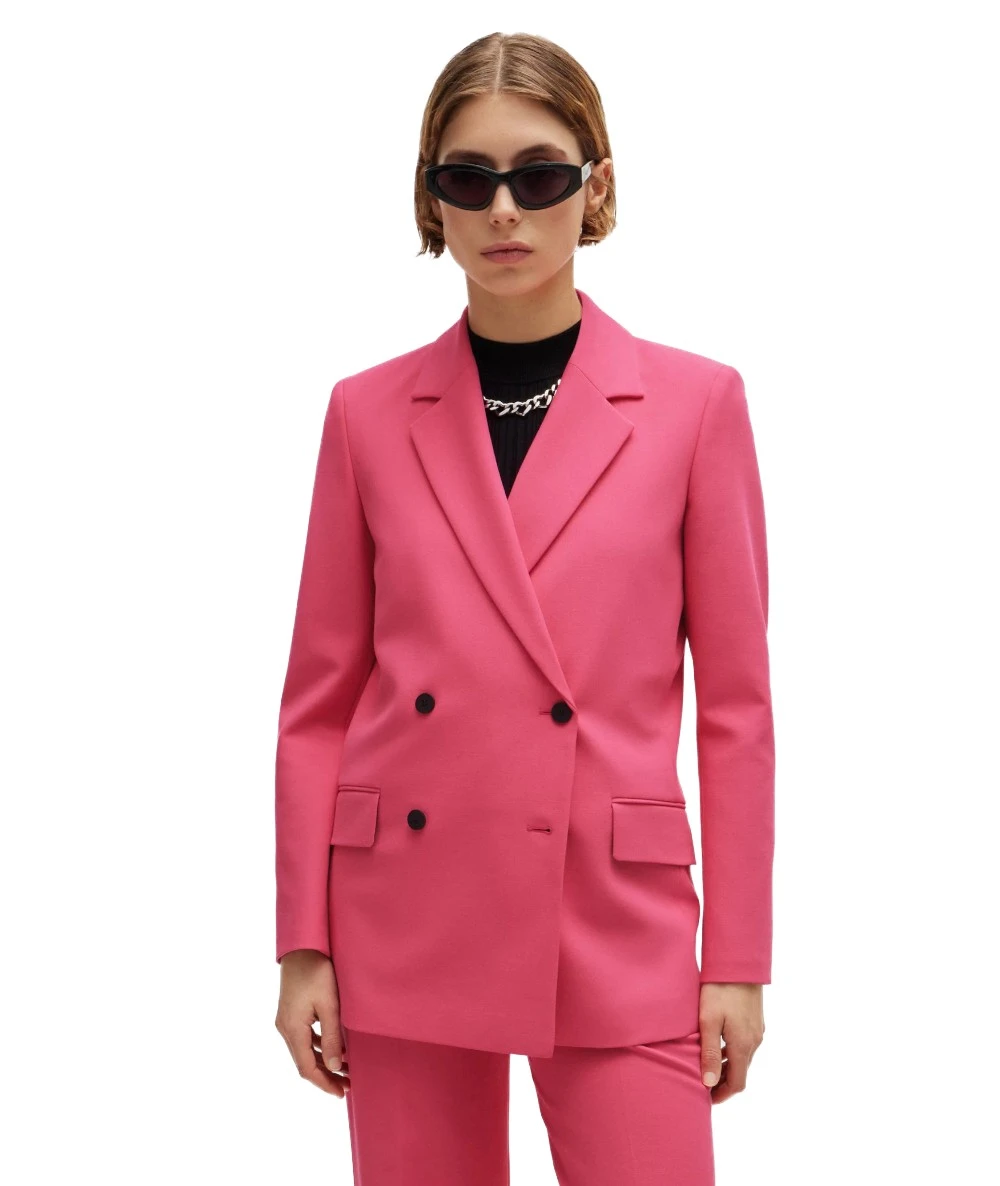 HUGO Avani-2 Relaxed-fit jacket with double-breasted closure 1