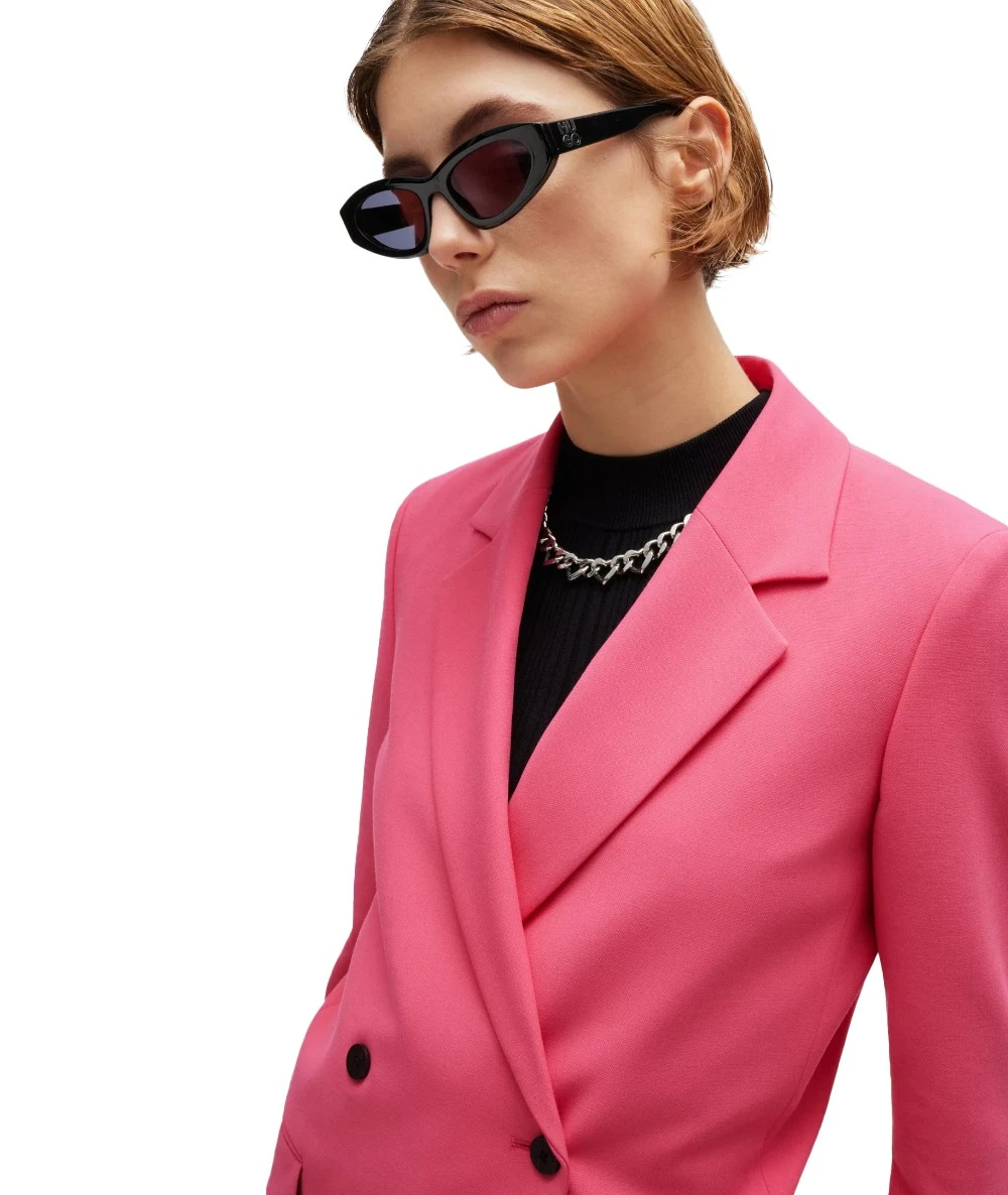 Relaxed-fit jacket with double-breasted closure 4