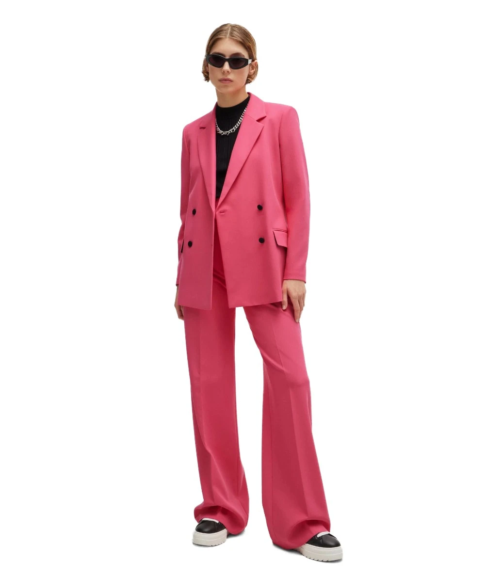 Relaxed-fit jacket with double-breasted closure 5