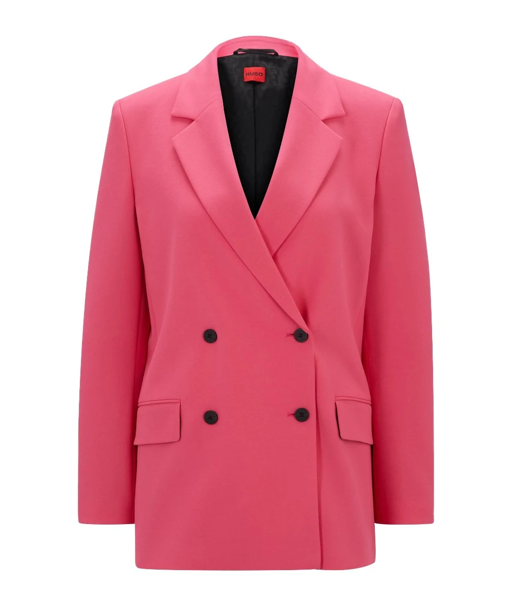 Relaxed-fit jacket with double-breasted closure 6