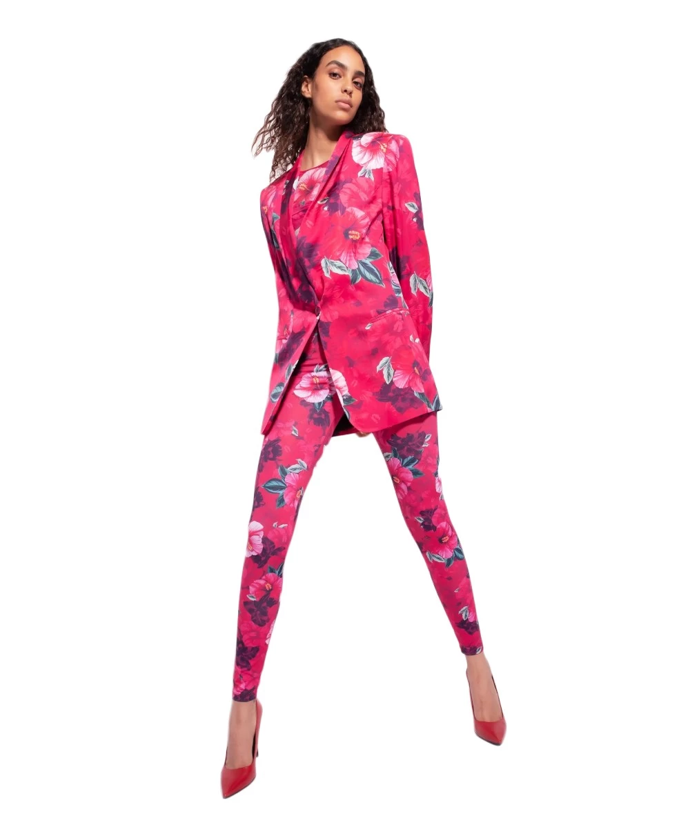 Pinko Γυναικείο Σατέν Σακάκι Με Φλοράλ Στάμπα 2