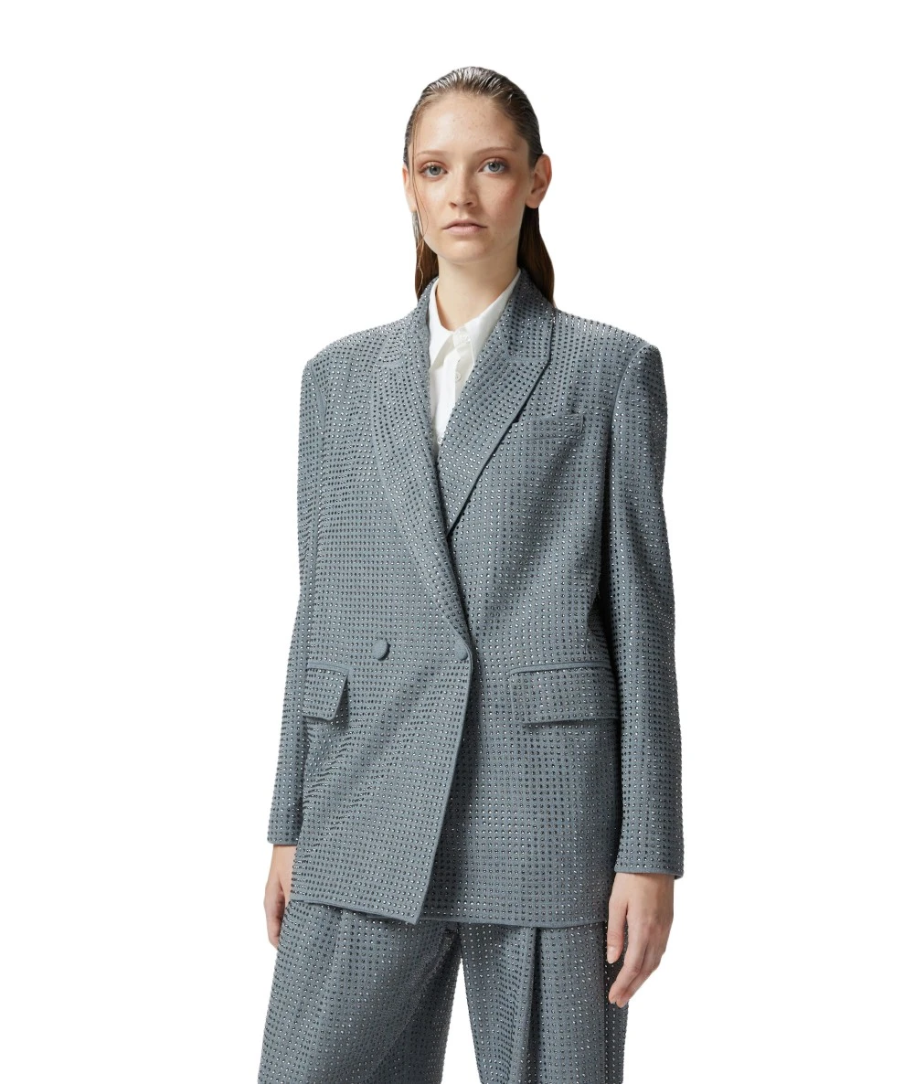 Pinko Γυναικείο Oversize Σταυρωτό Σακάκι Με Στρας. 1