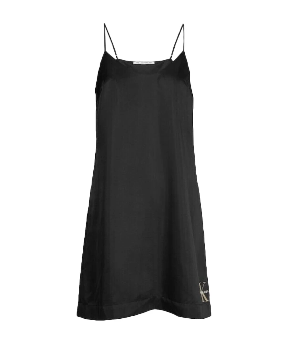 Calvin Klein Monogram Satin Slip Dress 5