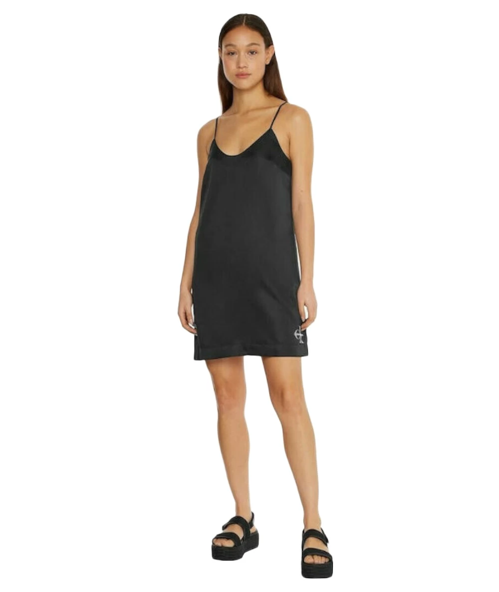 Calvin Klein Monogram Satin Slip Dress 1