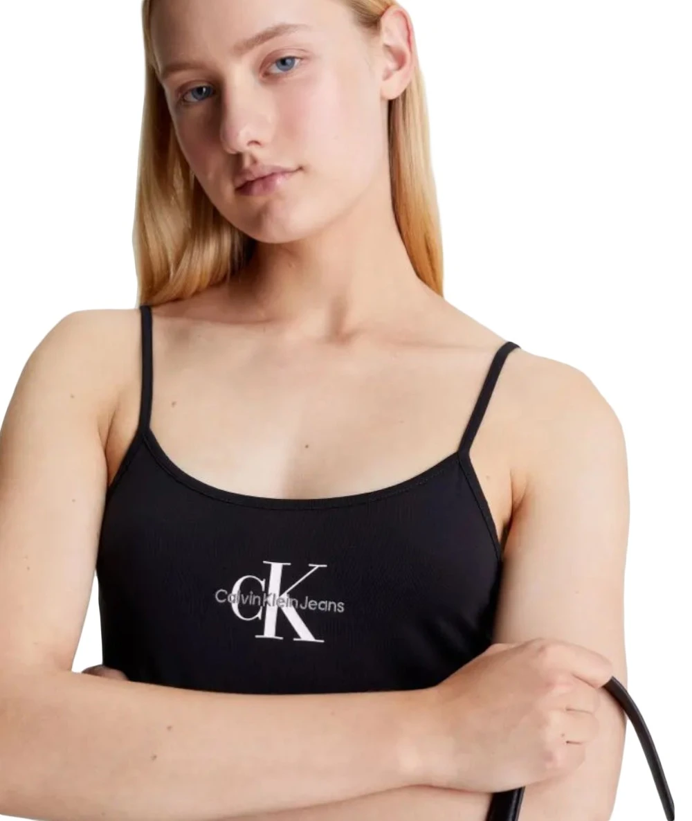 Calvin Klein Womens Slim Dress With Monogram. 3