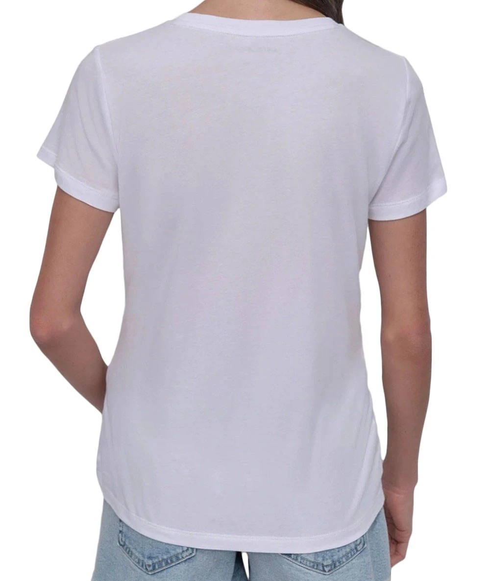 DKNY Women's Short Sleeve T-Shirt With Front Logo 2