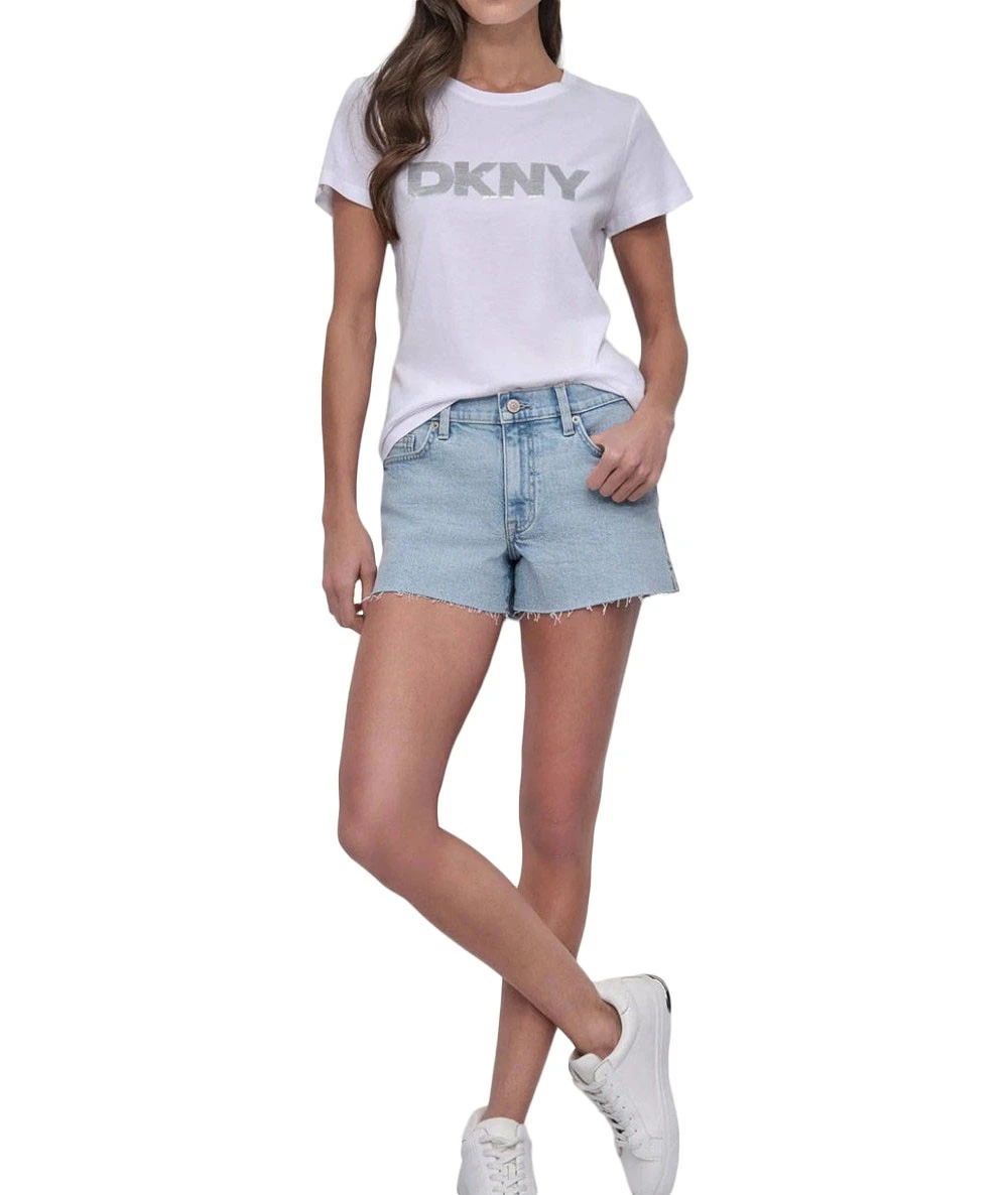 DKNY Women's Short Sleeve T-Shirt With Front Logo 4