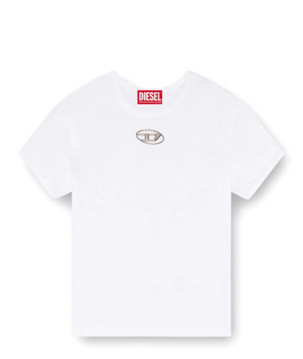 DIESEL γυναικείο t-shirt Με Μεταλλικό Λογότυπο ''Οβάλ D 5