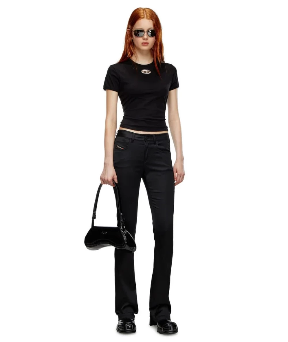 DIESEL γυναικείο t-shirt Με Μεταλλικό Λογότυπο ''Οβάλ D 2