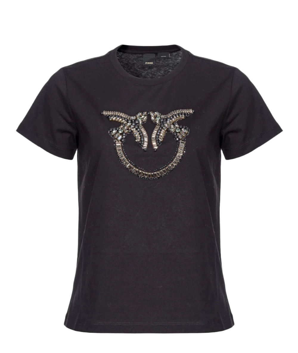 Pinko Γυναικείο T-shirt με κέντημα Love Birds 4