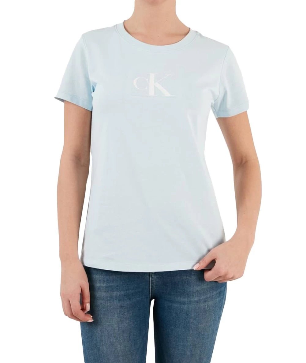 Calvin Klein Women's T-shirt With Iridescent Logo. 1