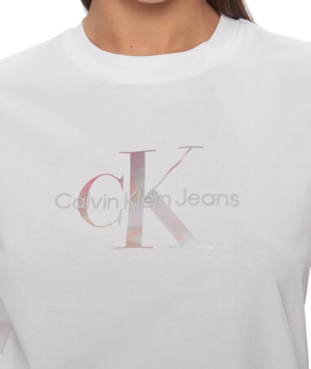 Calvin Klein Women's T-shirt With Iridescent Logo. 3