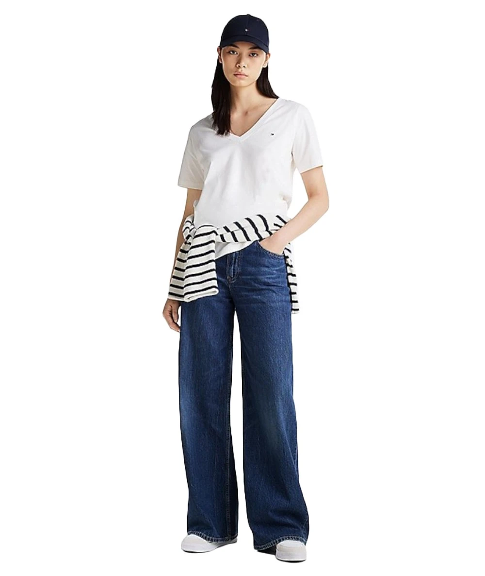 Tommy Hilfiger Γυναικείο T-shirt Με V Λαιμόκοψη. 3