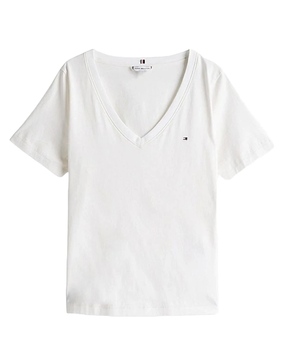Tommy Hilfiger Γυναικείο T-shirt Με V Λαιμόκοψη. 5