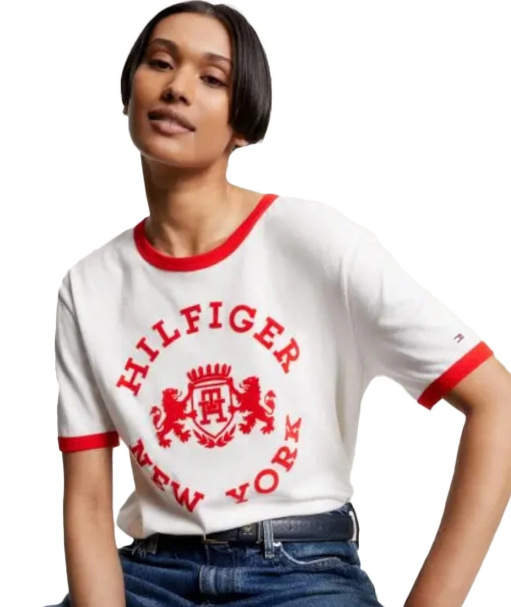 Tommy Hilfiger Γυναικείο κολεγιακό T-shirt με στάμπα 2