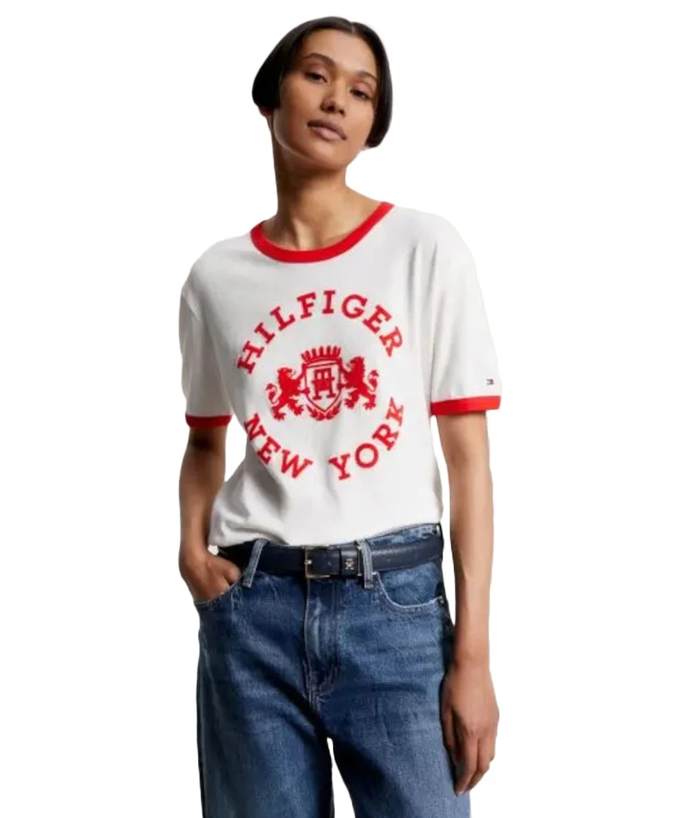 Tommy Hilfiger Γυναικείο κολεγιακό T-shirt με στάμπα 1