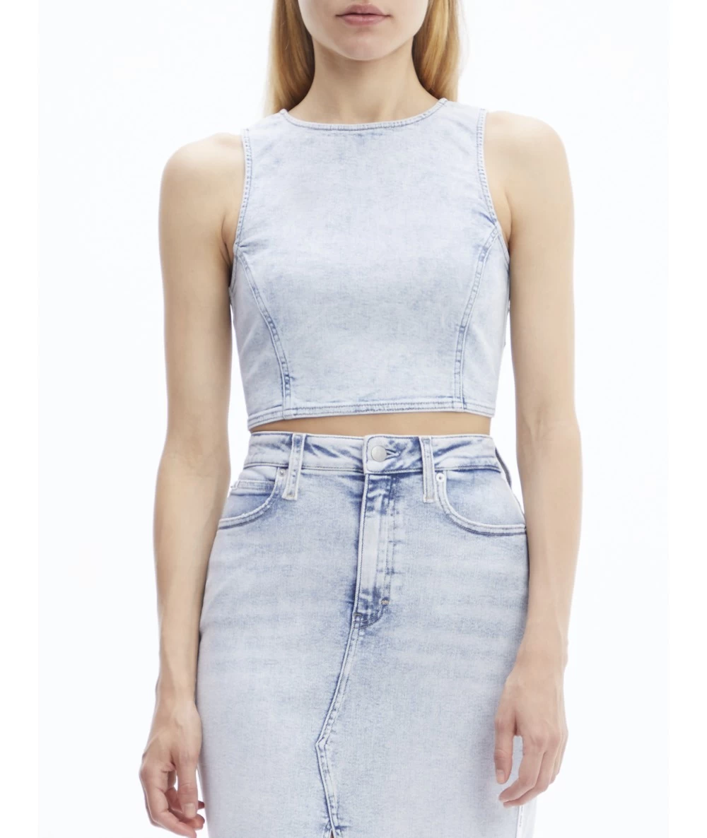 Calvin Klein Γυναικείο Αμάνικο Crop Top. 1
