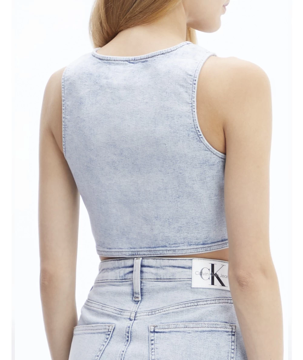 Calvin Klein Γυναικείο Αμάνικο Crop Top. 3