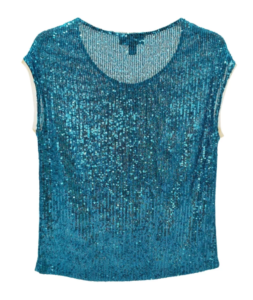 FOREL Γυναικεία Μπλούζα παγιέτα χωρίς μανίκι 2