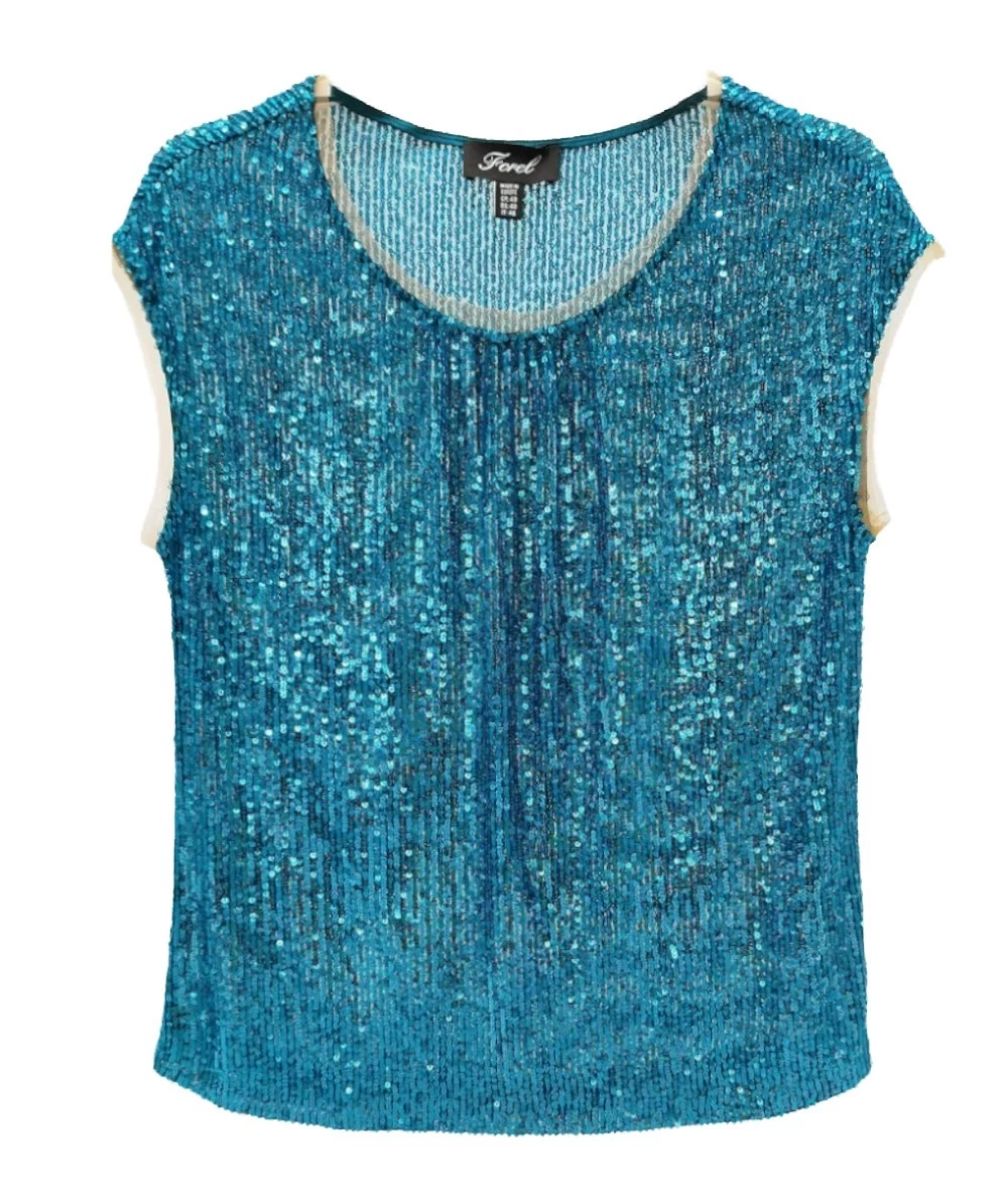 FOREL Γυναικεία Μπλούζα παγιέτα χωρίς μανίκι 1