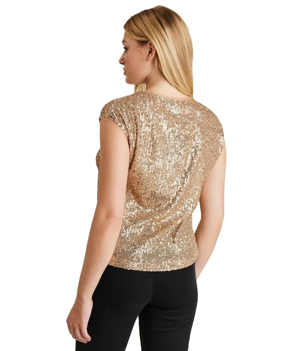 FOREL Γυναικεία Μπλούζα παγιέτα χωρίς μανίκι 2