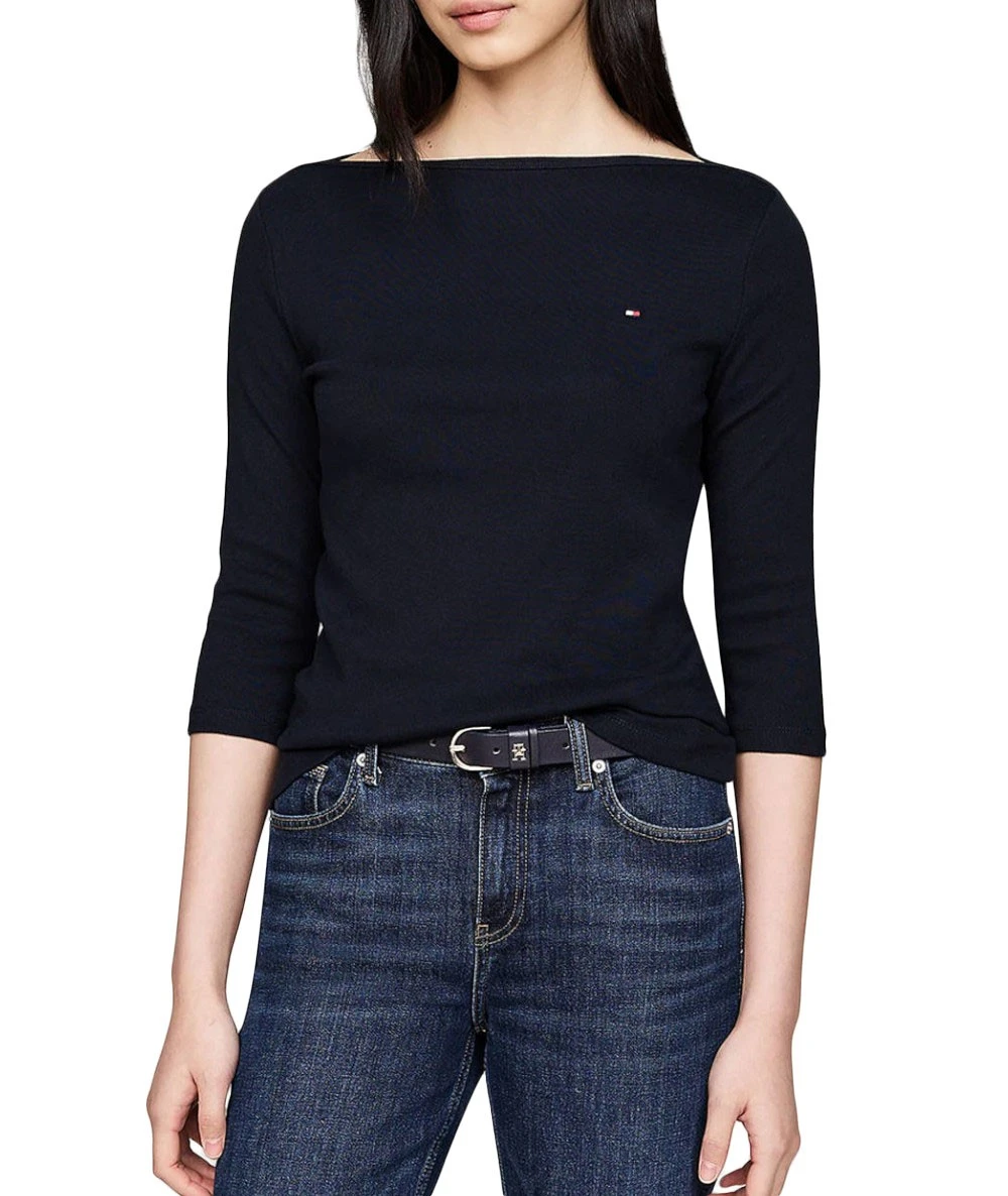 TOMMY HILFIGER Γυναικείο t-shirt Σε Στενή Γραμμή Με Μανίκι 3/4 1