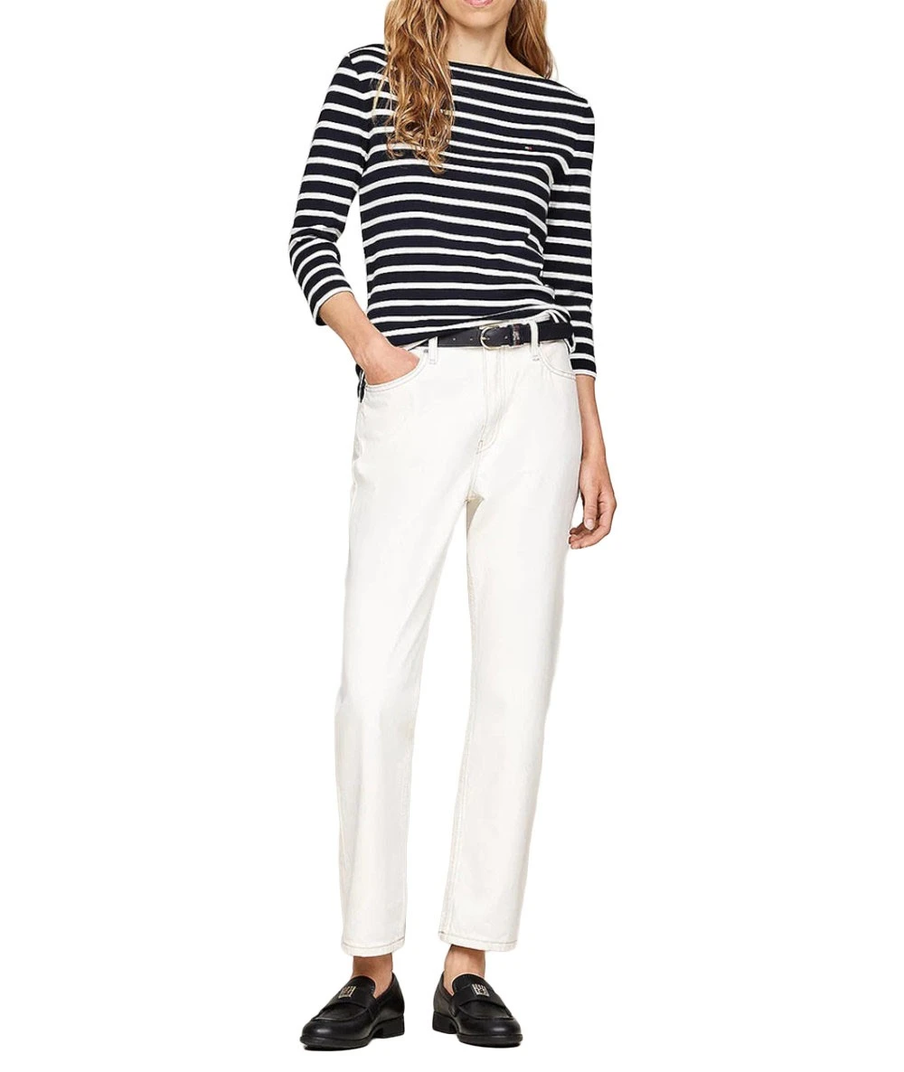 TOMMY HILFIGER Γυναικείο Ριγέ T-shirt Με Μανίκι 3/4 3