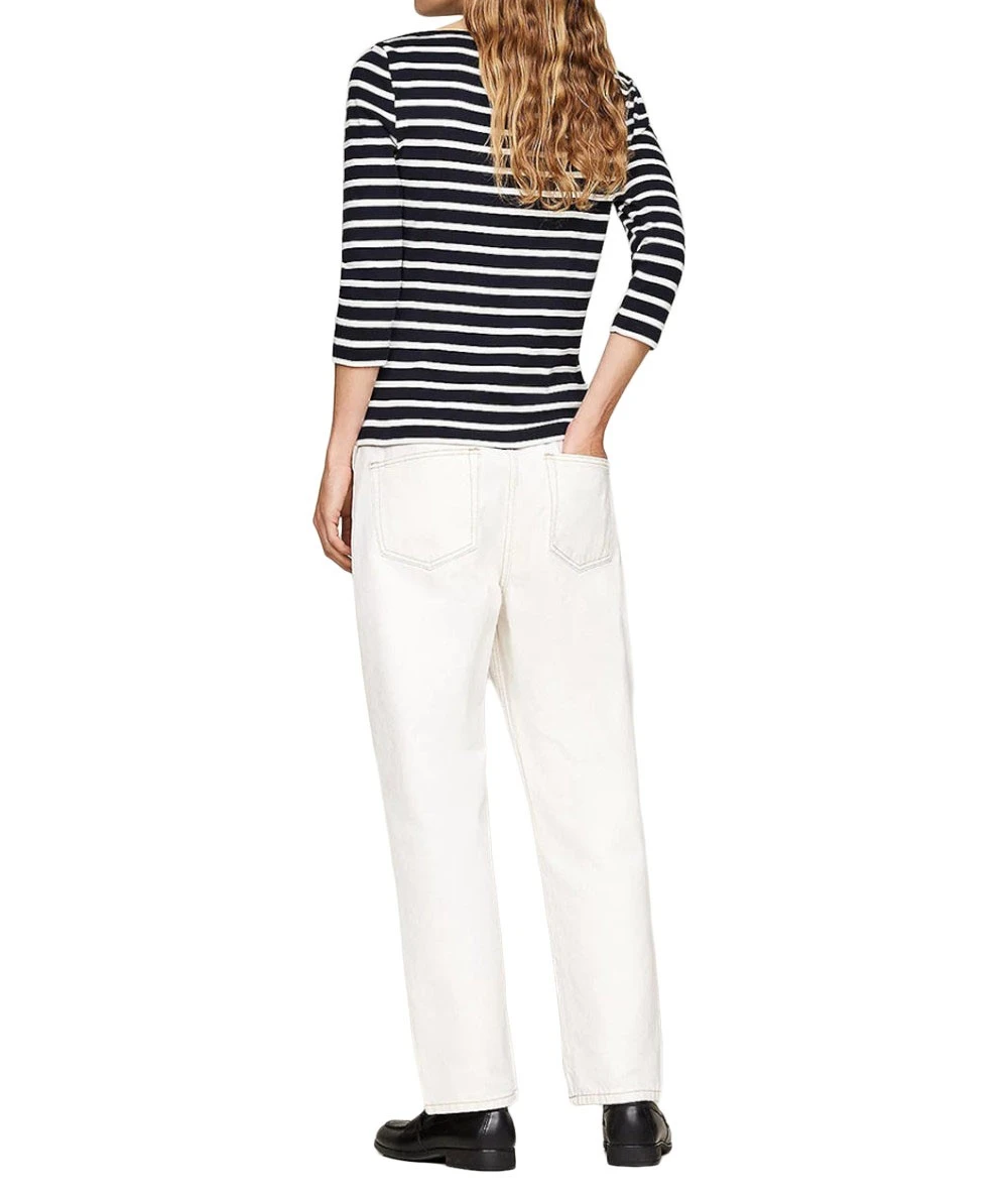 TOMMY HILFIGER Γυναικείο Ριγέ T-shirt Με Μανίκι 3/4 4