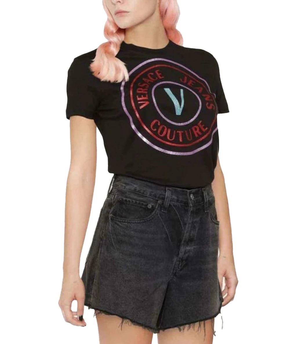 Versace Γυναικείο T-shirt με Στάμπα του μπραντ. 1