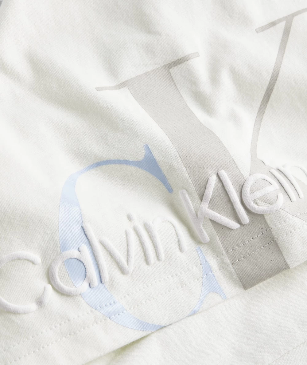 Women's Top Calvin Klein Two Tone Monogram Cropped Tee 4