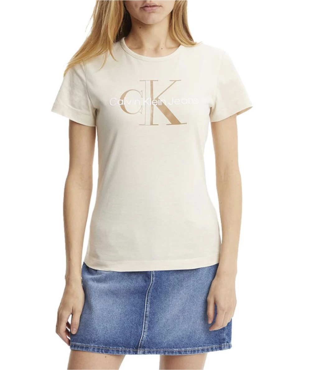 Calvin Klein Glossy Γυναικείο T-shirt με Στάμπα. 1