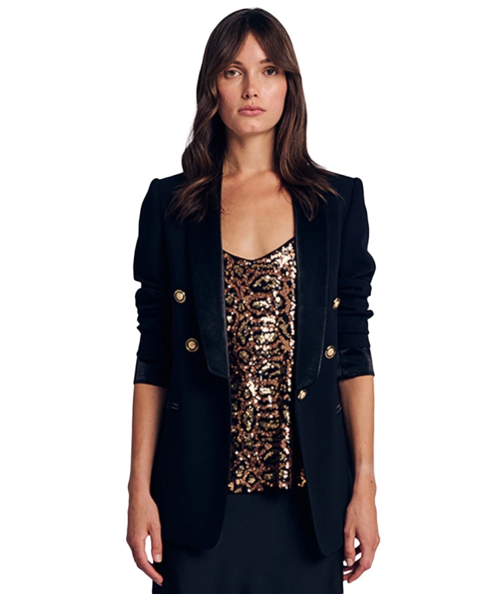 FOREL Γυναικείο Τοπ φανελάκι Μπρονζέ Με Animal Print  Παγιέτα. 6