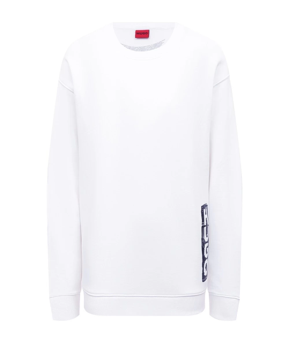 Hugo Women's Oversized-Fit Sweatshirt in French Terry with Logo Detail. 3