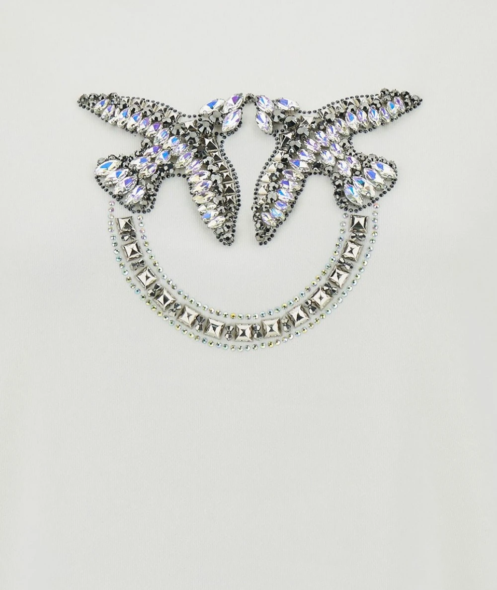 PINKO Γυναικείο Φούτερ Nelly Με Κέντημα Love Birds. 3