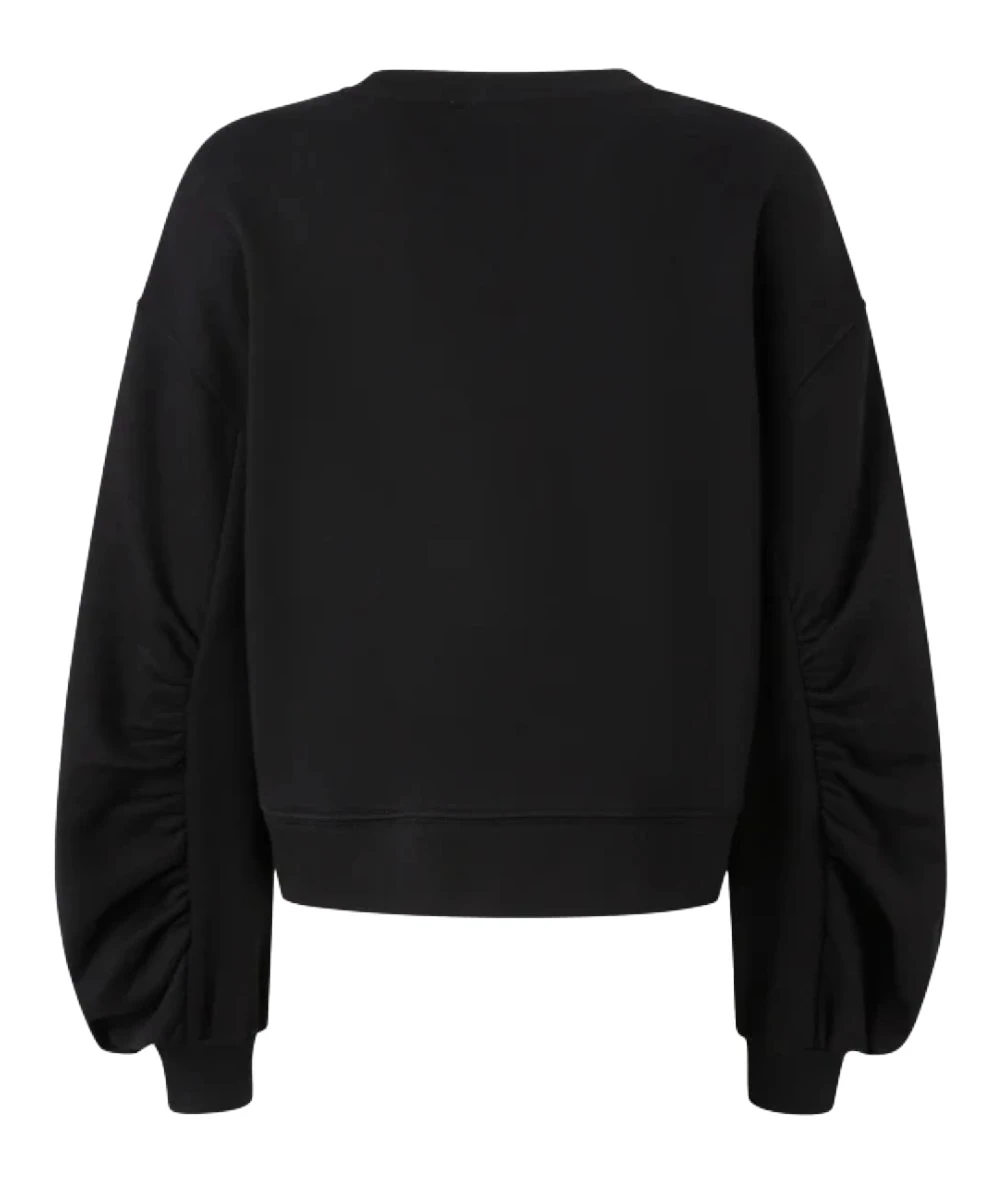 Pinko Γυναικείο Φούτερ με φαρδιά μανίκια και κέντημα Love Birds με στρας 6